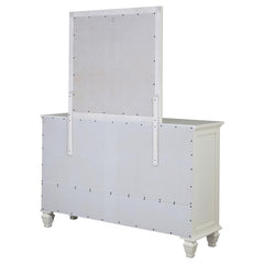 Sandy Beach 11-drawer Dresser with Mirror Cream White - 201303M