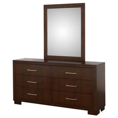 Jessica 6-drawer Dresser with Mirror Cappuccino - 200713M