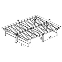 Mabel Metal California King Support Platform Bed Black - 305957KW