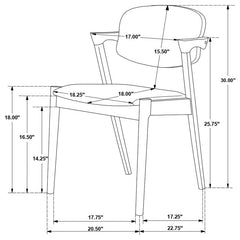 Stevie 5-piece Rectangular Dining Set Grey and Black - 115111SLT-S5