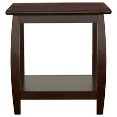 Dixon 1-shelf Square Wood End Table Espresso - 701077