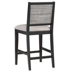 Elodie Upholstered Padded Seat Counter Height Dining Chair Dove Grey and Black (Set of 2) - 121229
