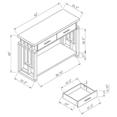 Schmitt 2-drawer Entryway Console Table High Glossy White - 705709