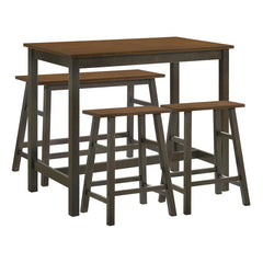 Connie 4-piece Counter Height Set Chestnut and Dark Brown - 192090