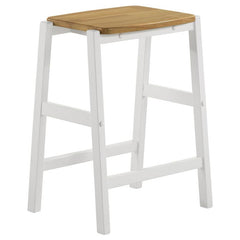Hollis 3-piece Kitchen Island Counter Height Table with Stools Brown and White - 122246-S3
