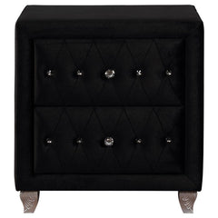 Deanna 2-drawer Rectangular Nightstand Black - 206102
