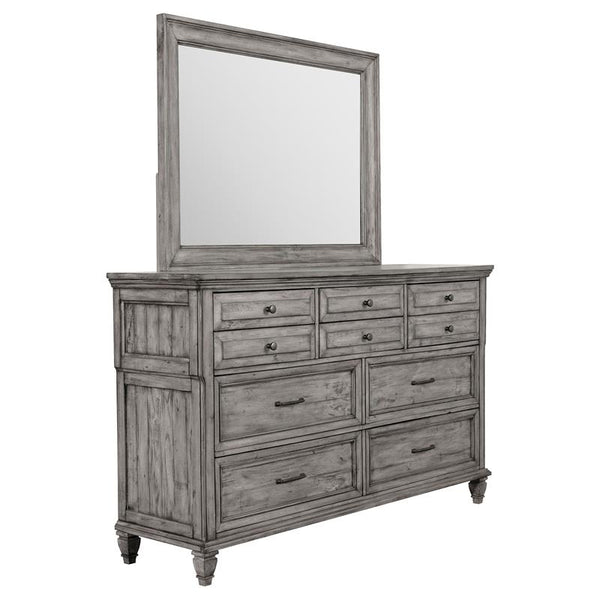 Avenue 8-drawer Dresser with Mirror Weathered Grey - 224033M