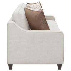 Christine 2-piece Upholstered Sloped Arm Sofa Set Beige - 552061-S2
