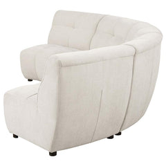 Charlotte 5-piece Upholstered Modular Sectional Sofa Ivory - 551300-S5