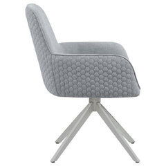 Abby Flare Arm Side Chair Light Grey and Chrome - 110322
