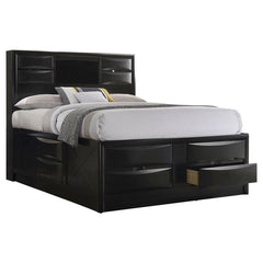 Briana Wood Eastern King Storage Bookcase Bed Black - 202701KE