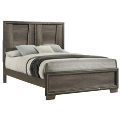 Janine Wood Eastern King Panel Bed Grey - 223551KE