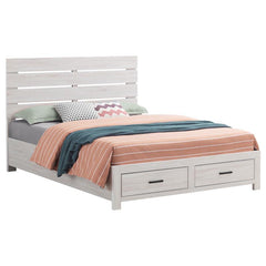 Brantford Wood Queen Panel Bed Coastal White - 207050Q