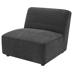 Sunny Upholstered Armless Chair Dark Charcoal - 552081