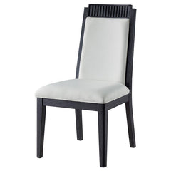 Brookmead Upholstered Dining Side Chair Ivory and Black (Set of 2) - 108232
