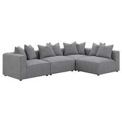 Jennifer Upholstered Armless Chair Grey - 551594