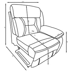 Higgins Upholstered RAF Power Recliner Grey - 600370B3