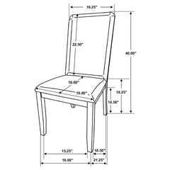 Wethersfield Solid Back Side Chairs Latte (Set of 2) - 109842