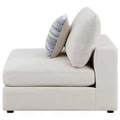 Serene Upholstered Armless Chair Beige - 551321