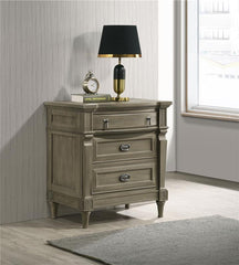 Alderwood 3-drawer Nightstand French Grey - 223122