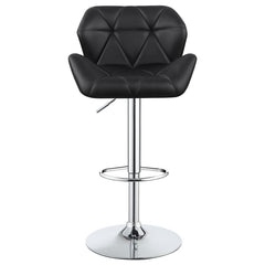 Berrington Adjustable Bar Stools Chrome and Black (Set of 2) - 100425