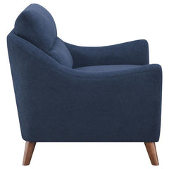 Gano Upholstered Sloped Arm Accent Chair Navy Blue - 509516