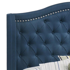 Sonoma Upholstered Full Wingback Bed Blue - 310071F