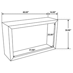 Benton Rectangular Solid Wood Sofa Console Table Natural - 704839
