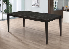 Louise Rectangular Dining Table with Extension Leaf Black - 101561