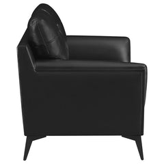 Moira Upholstered Wedge Arm Tufted Loveseat Black - 511132