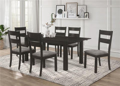 Jakob 7-piece Rectangular Dining Set Grey and Black - 115131-S7
