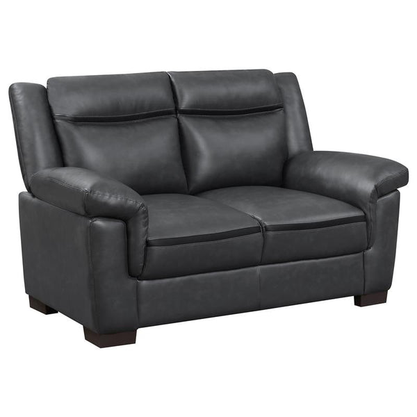 Arabella Upholstered Padded Arm Loveseat Grey - 506592