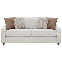 Christine Upholstered Sloped Arm Sofa Beige - 552061