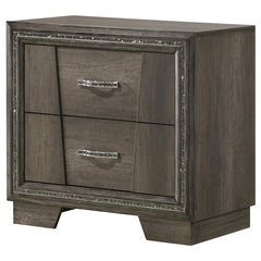 Janine 2-drawer Nightstand Grey - 223552