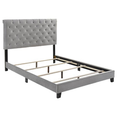 Warner Upholstered Queen Panel Bed Grey - 310042Q