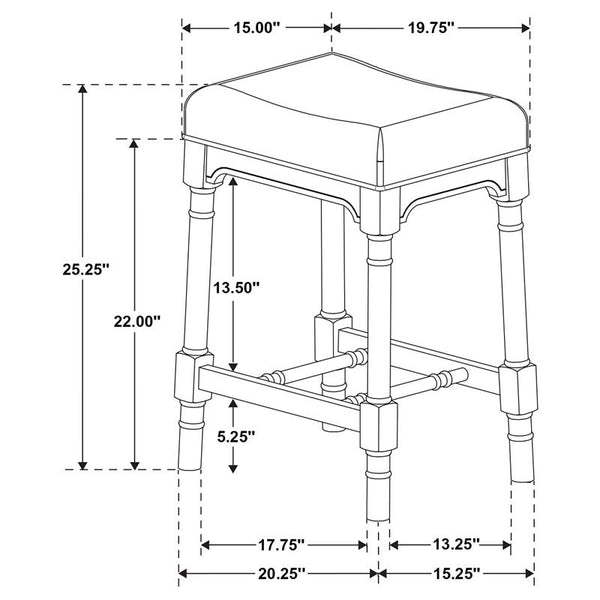 Martina 5-piece Rectangular Spindle Leg Counter Height Dining Set Oatmeal and Black - 120577
