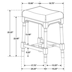 Martina 5-piece Rectangular Spindle Leg Counter Height Dining Set Oatmeal and Black - 120577