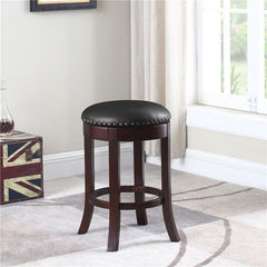 Aboushi Swivel Counter Height Stools with Upholstered Seat Brown (Set of 2) - 101059