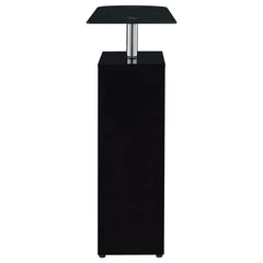 Koufax 1-drawer Bar Table Glossy Black - 120451