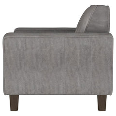Deerhurst Upholstered Track Arm Tufted Accent Chair Charcoal - 509643
