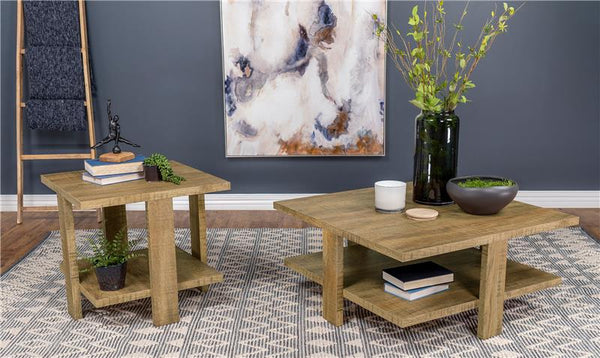 Dawn Square Engineered Wood End Table Mango Brown - 707717