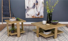 Dawn Square Engineered Wood End Table Mango Brown - 707717