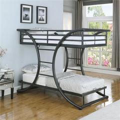 Stephan Metal Twin Over Twin Bunk Bed Gunmetal - 461078