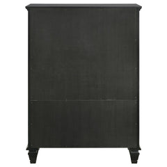 Sandy Beach Door Chest with Concealed Storage Black - 201328