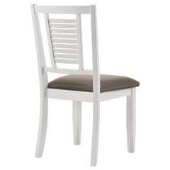 Appleton Ladder Back Dining Side Chair White and Brown (Set of 2) - 110412