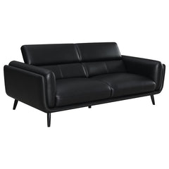 Shania Upholstered Low Back Sofa Black - 509921