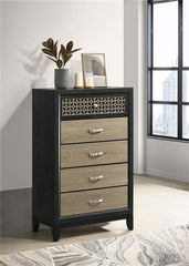 Valencia 5-drawer Bedroom Chest Black - 223045