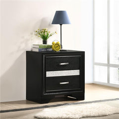 Miranda 2-drawer Nightstand Tray Black - 206362