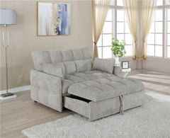 Cotswold Upholstered Convertible Sleeper Sofa Bed Light Grey - 508307