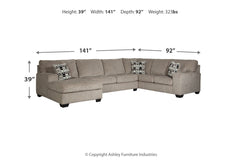 Ballinasloe 3-Piece Sectional with Chaise - 80702S1